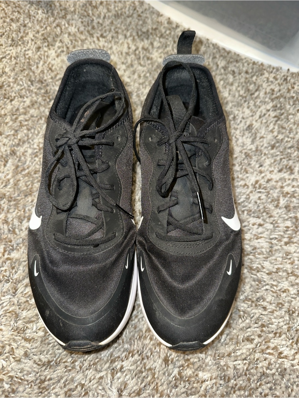 Nike Women’s Black Athletic Sneakers with White Swoosh